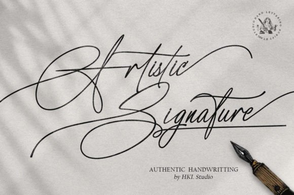 Artistic Signature: Elegant Script Font
