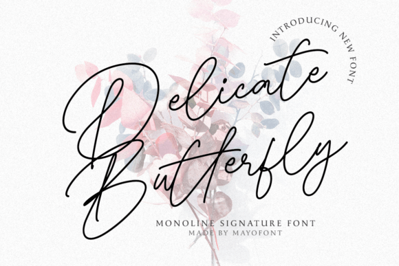 Delicate Butterfly: Balancing Monoline Simplicity with Handwritten Elegance