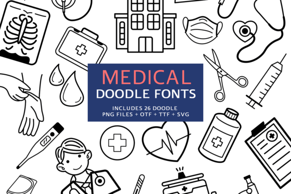 Medical Doodle: Elevating Design with Playful Medical Dingbats