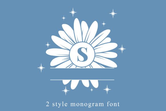 Sparkling Daisy Monogram: A Sweet Script for Elegant Designs