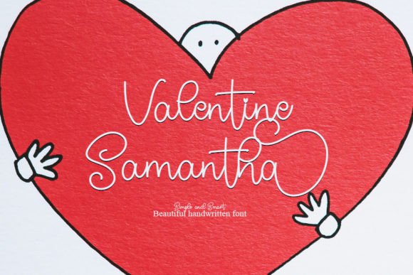 Valentine Samantha: Elegant Handwritten Charm